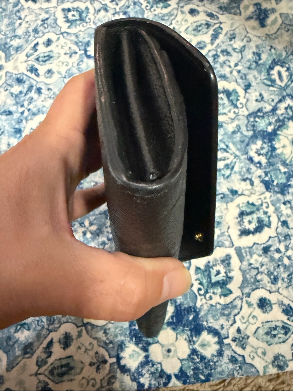 Louis Vuitton Black Monogram Empreinte Envelope Clutch Wallet with Gold Snap - Picture 13 of 14